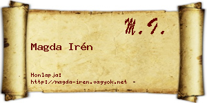 Magda Irén névjegykártya